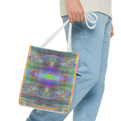 90’s TV Static collage tote bag