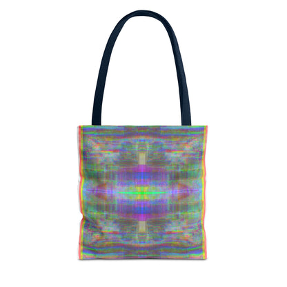 90’s TV Static collage tote bag