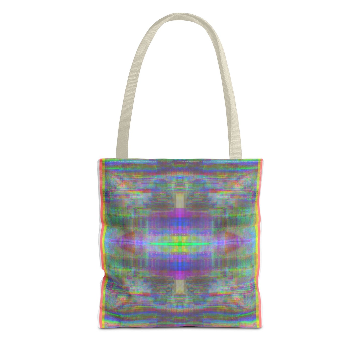 90’s TV Static collage tote bag