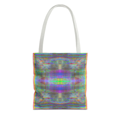 90’s TV Static collage tote bag