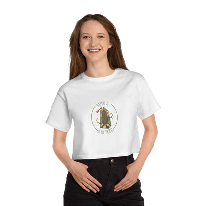 ME EXPLAINED - NATURE IS MY VESSEL - Champion Women's Crop T