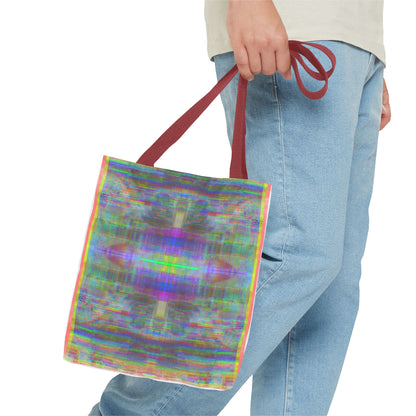 90’s TV Static collage tote bag