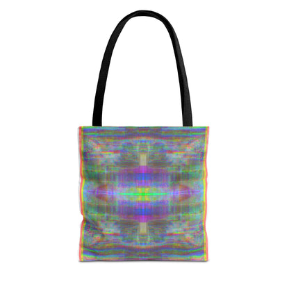 90’s TV Static collage tote bag