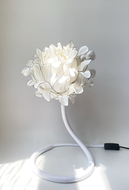 Sale -Black and White Elegant Flower Night Light