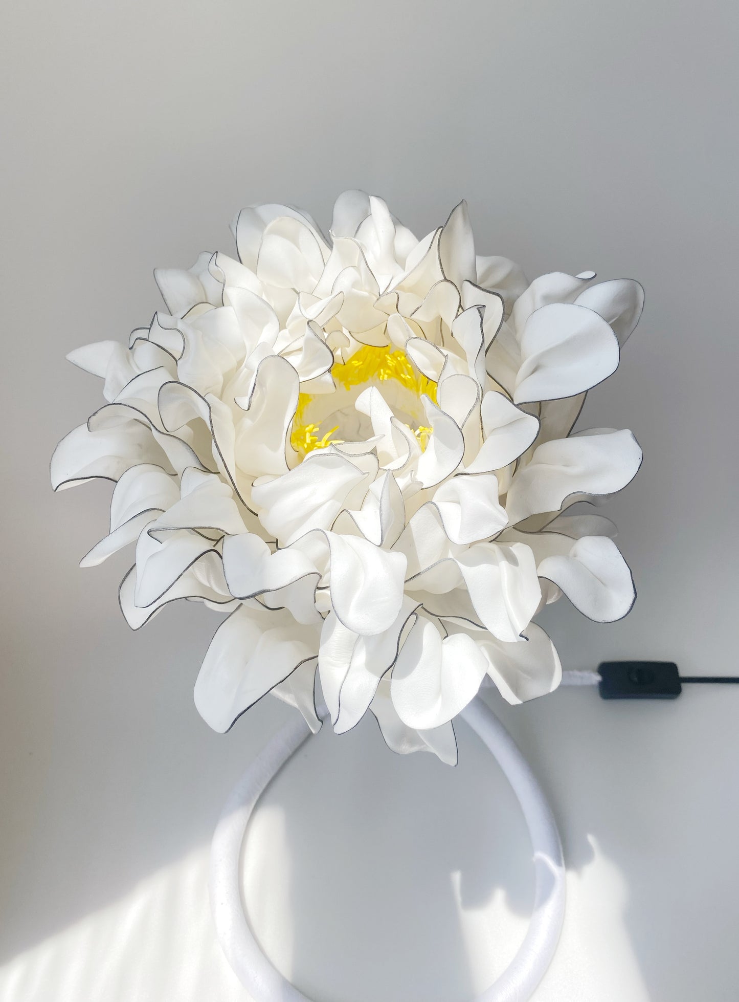 Sale -Black and White Elegant Flower Night Light