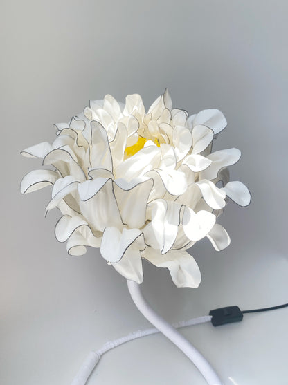 Sale -Black and White Elegant Flower Night Light